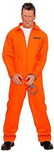 PARTY DISCOUNT NEU Kostüm Amerikanischer Häftling/Sträfling, Overall, Orange, Größe L
