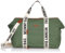 Childhome, Mommy Bag, Wickeltasche, Kliniktasche, Reisetasche, großes Fassungsvermögen, Wickelauflage, verstellbarer Schultergurt, unterteilt, Isoliertasche, Durchgang für Koffer, Grün, Signature