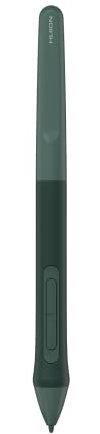 HUION Bolígrafo Digital PW110, PenTech 3.0 Bolígrafo sin Batería, con Agarre de Silicona Antideslizante, 2 Botones Programables, 8192 Niveles de Sensibilidad, para Tableta Inspiroy 2, Verde