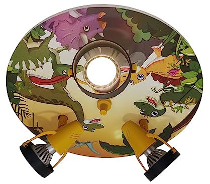 Niermann Standby Strahler Blumenwiese, rosa3 x GU10, max. 35 Watt, Made in Germany, verstellbare Strahler, Spots, Kinderleuchte, Kinderlampe (Dinos)