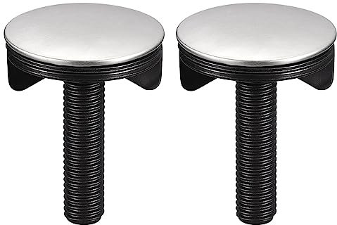 QUARKZMAN Spülbecken Zapfloch Deckel Gebürstet Edelstahl Wasserhahn Loch Abdeckung für Küche Arbeitsfläche Arbeitsplatz 2 Packungen (0.47 bis 1.57 Durchmesser)