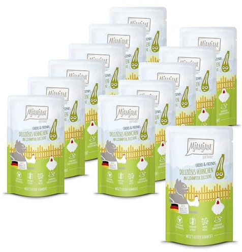 MjAMjAM - Quetschie - Chicks & Friends deliziöses Hühnchen an gedämpfter Zucchini 12 x 125g