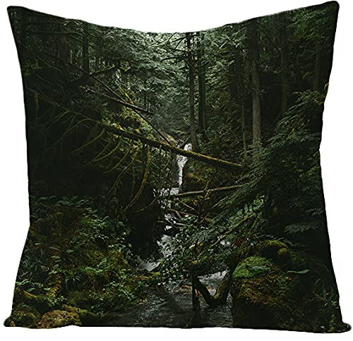 Kissenbezug 40X40 Dschungel Kissenhülle Leinen Kissenbezüge Sofakissen Dekokissen Für Sofa Schlafzimmer Wohnzimmer,Outdoor Kissen Mit Reißverschluss