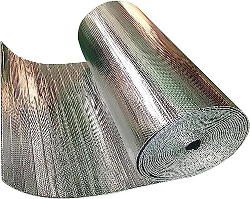 WaiDXn Feuille d'isolation for greniers, sols, Murs, garages, Rouleaux d'isolation, Feuilles d'isolation à Bulles d'aluminium(25m)