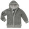 Ehrenkind® Fleecejacke, Wollfleece in feinster Bio-Merino Wolle, Atmungsaktiv & temperaturausgleichend, Fleecejacke Kinder, Grau 74/80