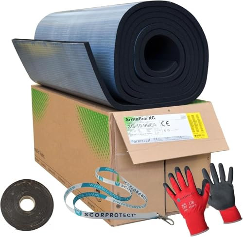 original Armaflex XG Armacell Camper-Ausbau-Set Standard + rote Handschuhe + Scorprotect Schlüsselband