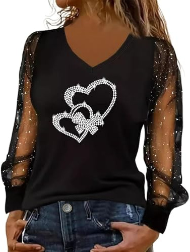 Festliche Oberteile Damen Glitzer Pullover Elegant Silvester Outfit Damenpullover Langarm Elegant Glitzer Oberteil Pailletten Shirt Glitzer Bluse Große Größen Festliche Tunika