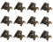 KONTONTY Lot de 20 Pieds De Support pour Boîte en Bois Pieds Rétro Pieds De Coffre À Bijoux Vintage Pieds De Commode Curseurs pour Boîte À Bijoux Protecteur De Cornet Pieds De Boîte