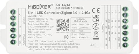 Miboxer PZ5 Controller (Zigbee 3.0+2.4G) bis max 20A DIM/CCT/RGB/RGBW/RGB+CCT