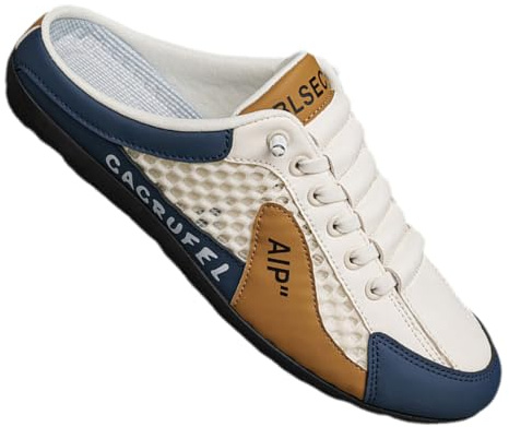 ForceRoute Zapatillas Casuales con Espalda Abierta,Zapatillas Sin Espalda para Hombre,Sin Cordones Informales con Espalda Abierta,Antideslizantes,Ligeros,para Salidas Informales