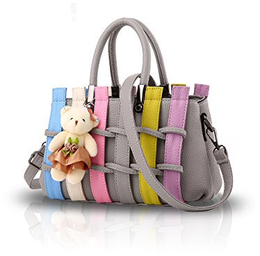 NICOLE & DORIS Handtaschen für Damen Umhängetaschen Henkeltaschen Damen Handtasche die neuesten Trends Spleiß Farbe
