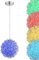 Globo Hängeleuchte Farbwechsel Pendelleuchte Kugelgeflecht Kugelleuchte Hängelampe, Alu silber metallic, 120x RGB LED 0,06W, DxH 28x150 cm