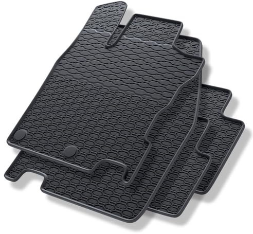Mossa - Gummifußmatten Auto kompatibel mit Nissan Qashqai Crossover (2014-2021) schwarz Gummimatten Gummi Fußmatten