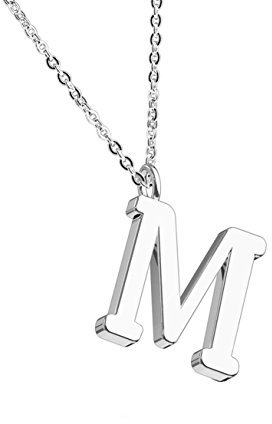 beyoutifulthings Halskette Anhänger BUCHSTABE M INITIALEN Kette Damen-Halskette Schmuck Collier Edelstahl Silber