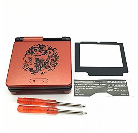 Black Dragon Gehäuse + Werkzeug für GBA SP Gameboy Advance SP Reparaturteil