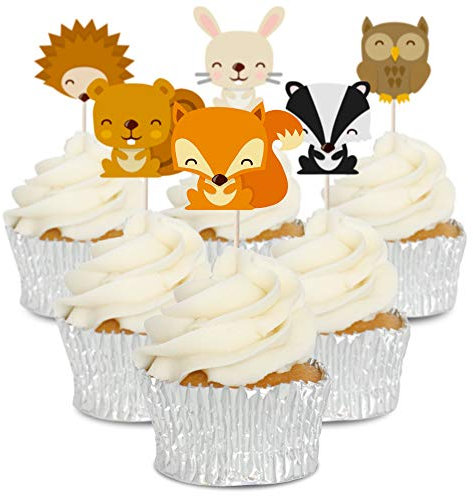 Woodland Animals Cupcake Toppers - 12pk - Decoration Picks