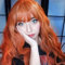 Mildiso Perücke Rot Lange Natürliche Wellenförmige Mode Locken Perücke mit Pony Synthetische Wig DE021