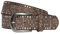 Fashion Damen Gürtel - Vintage Gürtel - Teilleder Nietengürtel in 15 Farben - Schlamm Länge 85 cm