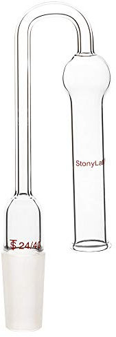 stonylab Tubo de Secado en Forma de U de Vidrio, Vidrio de Borosilicato Tubo de Secado Curvado a 360 Grados con Junta 24/40, U-Shaped Drying Tube para Laboratorio de Química de Síntesis Orgánica