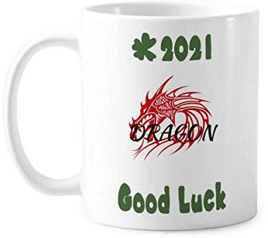 Eastern Western Wings Tasse en céramique et porcelaine Motif dragon porte-bonheur 2021