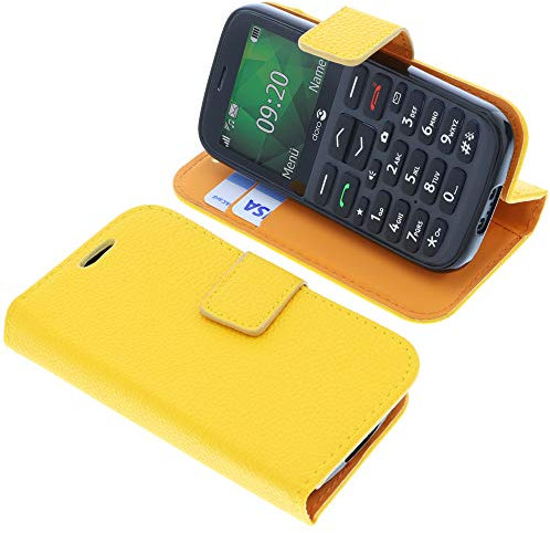 foto-kontor Cover compatible with Doro 1370 book-style yellow case