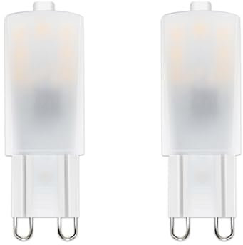 noobibaba Ampoule LED G9, G9 LED 2,5W équivalent 25W Lampe Halogène, Blanc chaud 2700K Non Dimmable, 220-240 V CA 2-Unités
