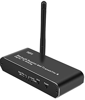 Convertidor de Audio Digital a Digital con transmisor Bluetooth 5.0 Adaptador de Audio inalámbrico Receptor Adaptador de Conector óptico RCA de 3,5 mm