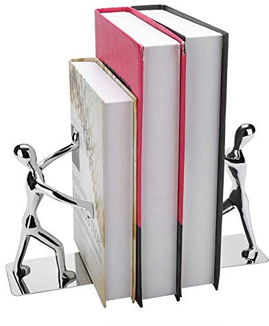 Jadeshay Home Decoration People Shape Buchstützen, 1 Paar Kung Fu People Shape Buchstützen Schüler Bücherständer für die Schule Home Tischdekoration