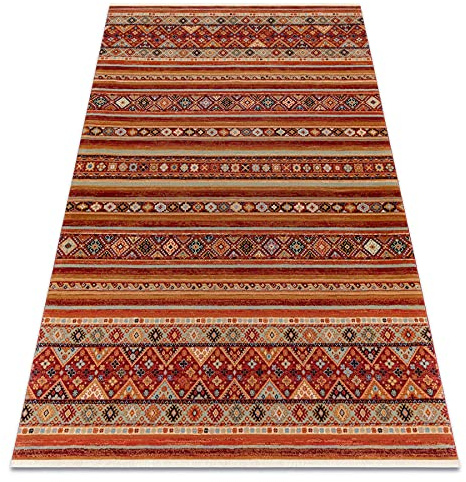rugsx Wollteppich KESHAN für Wohnzimmer Schlafzimmer terrakotta 160x230 cm