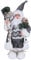 Christmas Father Santa Decor Figures Free Standing Christmas Dolls Xmas Santa Claus Indoor Table Fireplace Decoratons Xmas Party Home Christmas Decor Ornament Gifts 30CM (Grey Santa Claus)