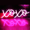 DAKABUKA Valentines Day XOXO Pink LED neon light sign Night Lights For Wall Decor Light Up Signs For Birthday Gift Kids' Bedroom Party Hotel Restaurant Bar (USB Powered)