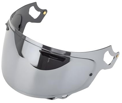 Guajiro - Visiera Compatibile con Arai Vas V, RX-7V Racing, RX-7V EVO, RX-7V RC, ConceptXE, Quantic, ConceptX, ProfileV | Protection solaire UV, anti-buée | Policarbonato alta qualità (Argento)