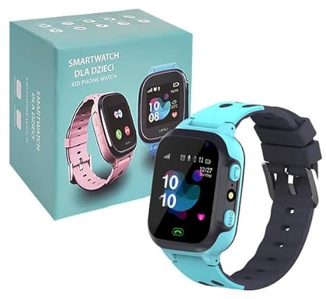 Smartwatch DENMEN Kids Localisateur de Messages + appels téléphoniques + Alarme SOS + Emplacement pour Carte SIM Bleu