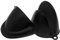 2pcs Silicone Oven Mitt Thicken Silicone Pot Holder Mini Oven Mitt Heat Resistant Pinch Covers for Baking Cooking BBQ Grilling (Black)