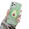 GINZER Green Silicone Case Compatible with iPhone x/xs, Cartoon Avocado Pattern Phone Case Cover with Bracket Stand Holder, Full Protection Shockproof Back Cover Cases Skin, 1PC Ultra Thin TPU Case