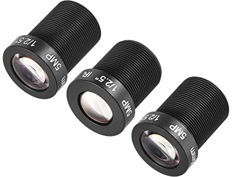 QUARKZMAN 3 Packung CCTV Objektiv 8mm/12mm/16mm 5MP F2.0 FPV Weitwinkel für CCD Camera