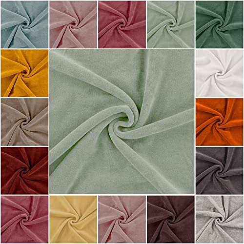 Nickistoff Nicky Velours | viele Farben | uni | Ökotex | ab 50 cm (dusty mint)