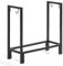 MinWadil Support de bois de chauffage de 76,2 cm avec crochets latéraux, support en métal robuste pour intérieur et extérieur, support à bûches noir pour cheminée, bois de chauffage et rangement