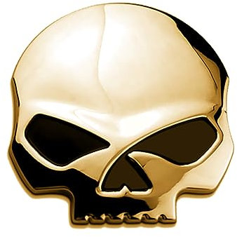 Adesivi per Auto Teschio 3D & Moto Adesivi 7 * 6.8cm Skull Emblem Sticker Auto Trunk Styling Accessori Decalcomanie (oro)