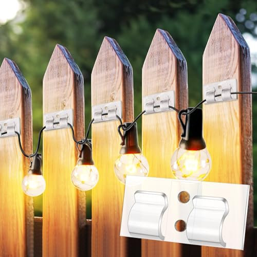 Ainiv 15 Stück Kabelhalter Selbstklebend, Kabelführung Organizer Kabelclips Selbstklebend Kabelklemmen mit 32 Schrauben, Outdoor Dekoration Clips Haken Draht Halter für Weihnachten und Lichterketten