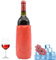 Rapid Ice - Raffreddatore per bottiglie di vino in gel, con custodia per congelatore, vodka, tequila, refrigeratore per bottiglia di vino, colore: rosso