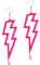 Telooco Neon Ohrringe Damen Vintage 80er Party Creolen Acryl Hohle Schmuck für Frauen Mädchen Halloween Weihnachten 90er Jahre Kostümparty Outfits (Rosa)