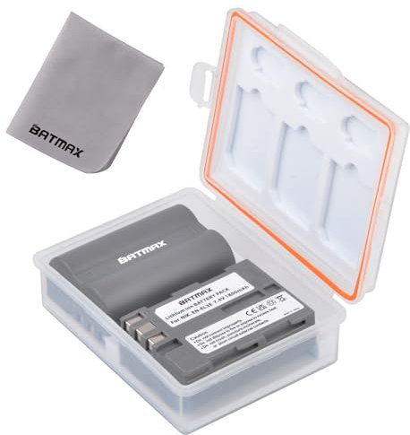 Batmax EN-EL3E en-EL3 Batterie et Boîtier de Stockage de Batterie & Carte mémoire Compatible avec Nikon D30, D50, D70, D70s, D80, D90, D100, D200, D300, D300S, D700 D900