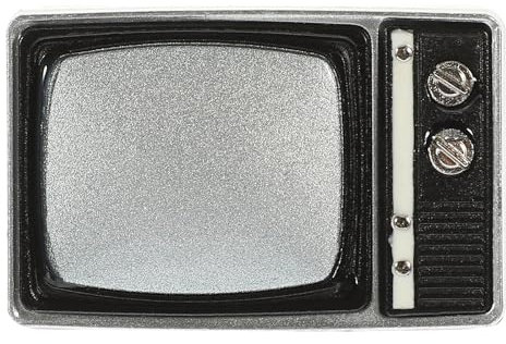 LOGOFUN Casa de muñecas modelo de TV mini modelo de televisión vintage en miniatura retro accesorio de TV para casa de muñecas, sala de estar, accesorios de muebles - marrón claro