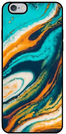 Hülle passend für Smartphonica Handyhülle für iPhone 6/6s Plus Marmor Optik - Back Cover Marmor Hülle - Grün/TPU/Back Cover