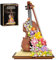 Geige Blumenstrauß Bausteine, 950 Klemmbausteine MOC Mini Ewiges Blumengeige Blumen Set, Kreativität Blumenstrauß Bausteine Nicht Kompatibel mit Großen Marken Creator Expert Flower Bouquet