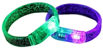 BBASILIYSD Braccialetto luminoso da polso lampeggiante in acrilico colorato braccialetti fosforescenti forniture atmosfera puntelli luce LED partito, Acrilico, Acrilico.