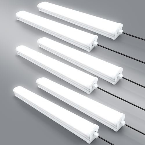 Lightasea Feuchtraumleuchte Led,Led Röhre 120cm 40W 4000LM 6500K Kaltweiß IP66 Wannenleuchte Werkstattlampe Kellerlampe 180° Abstrahlwinkel Leds Leuchtstoffröhre für Keller Werkstatt Garage Küche Büro