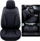 Congxy Universal Autositzbezüge wasserdichtes Leder Komplettes Set, passend für die meisten Autos, Autositzbezug Allzweck-Echtleder-Rindsleder, Seitenairbag-kompatibel,5