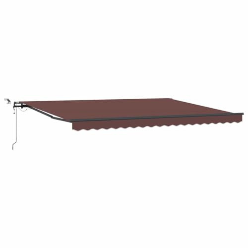 vidaXL Gelenkarmmarkise, Markise Ausziehbar Automatisch mit LEDs, Sonnenmarkise für Terrasse Balkon, Sonnenschutz Balkonmarkise Terrassenmarkise, Weinrot 450x300cm